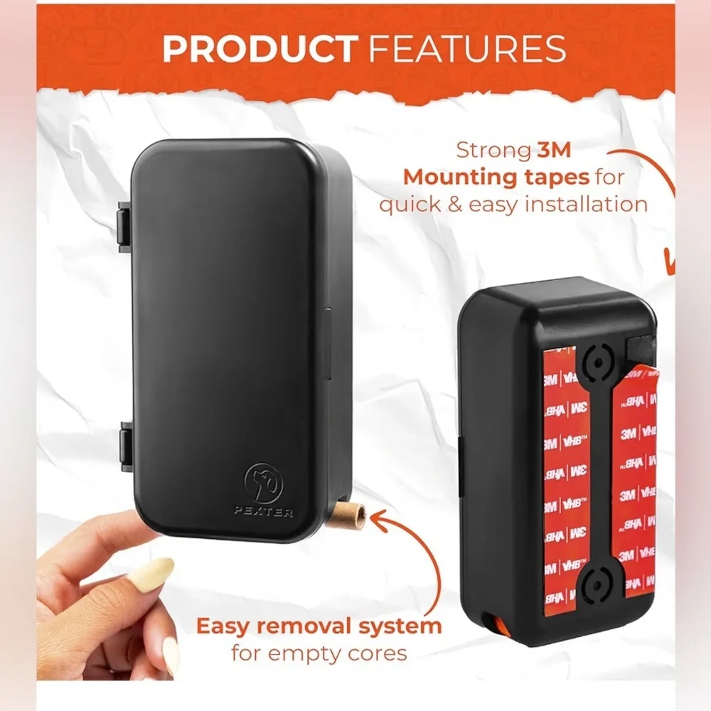 Black Dog Waste Bag Dispenser with Orange Bags
